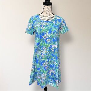 Lilly Pulitzer Kristen XS Blue Cody Dress Beneath the Bougainvillea Resort NWOT